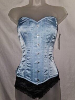 NWT LAST 22"/XS ONLY TINY DANCER ICE BLUE TIGHT LACING STEEL BONED CORSET ELSA